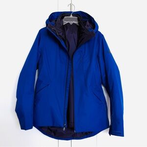 The North Face Women HyVent 3-In-1 Blue Purple Zip Up Jacket M